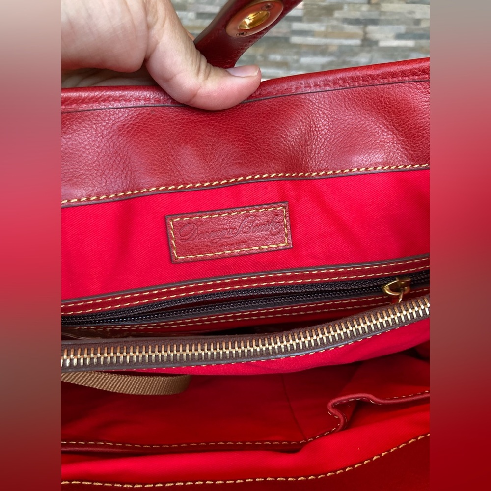 Dooney and bourke red Florentine  Perry satchel - Picture 4 of 15